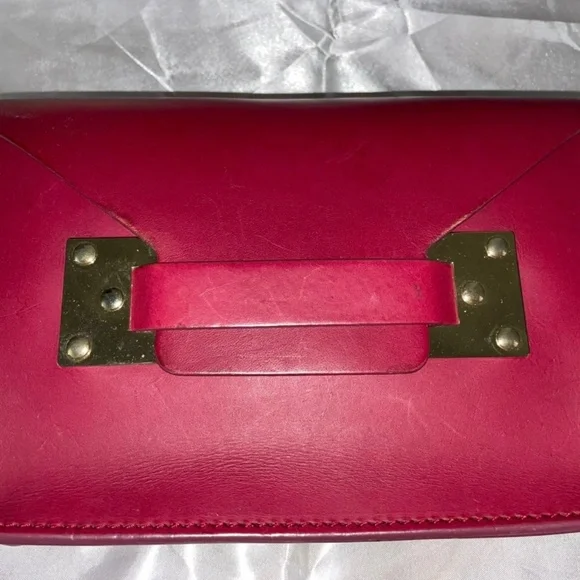 Sophie Hulme burgundy envelope purse - Picture 1 of 11